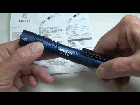 Acebeam Tac 2-AA Flashlight Review. 1600 lumens! Lithium/AA batteries!