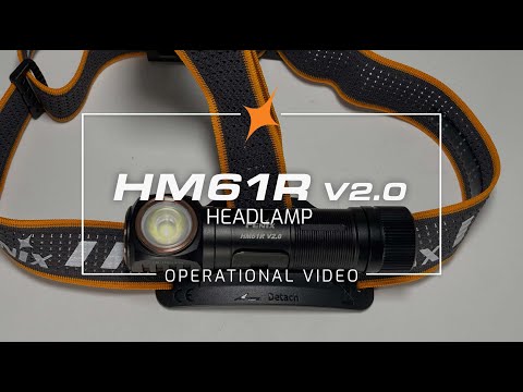 Fenix HM61R V2.0 Rechargeable Headlamp Operation and Features