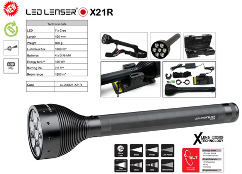 Ledlenser X21R Rechargeable LED Torch w/Hard Case – 5000 | LED Torch Shop