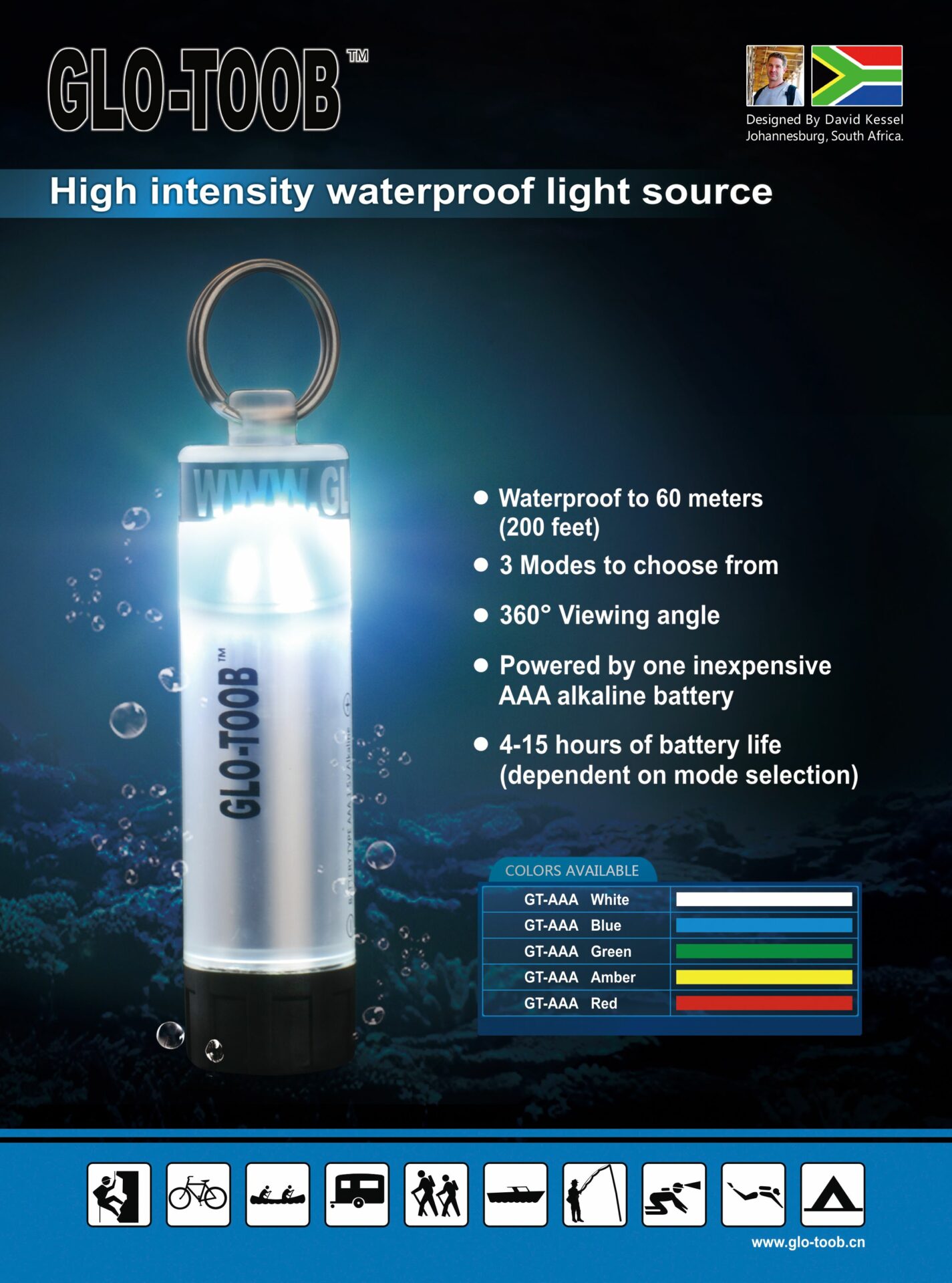 NEXTORCH Glo-Toob AAA Diving Safety Light (White Light) | LED Torch Shop