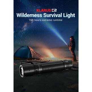 Klarus E2 Rechargeable Deep Carry Pocket Flashlight - 1600 Lumens, 190 Metres