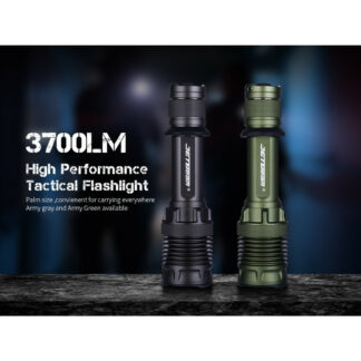 JETBeam M37 PRO Rechargeable High Performance Tactical Flashlight - 3700 Lumens, 465 Metres
