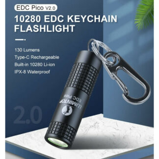 Lumintop EDC Pico V2.0 Rechargeable Keyring Flashlight - 130 Lumens, 40 Metres