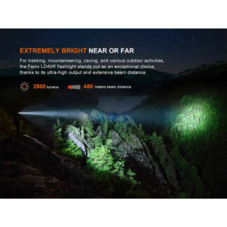 Fenix LD45R Rechargeable Focusable Searchlight - 2800 Lumens, 480 Metres