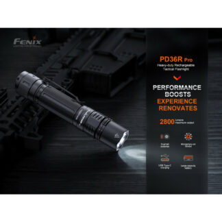 Fenix PD36R Pro Rechargeable Tactical Flashlight - 2800 Lumens, 380 Metres